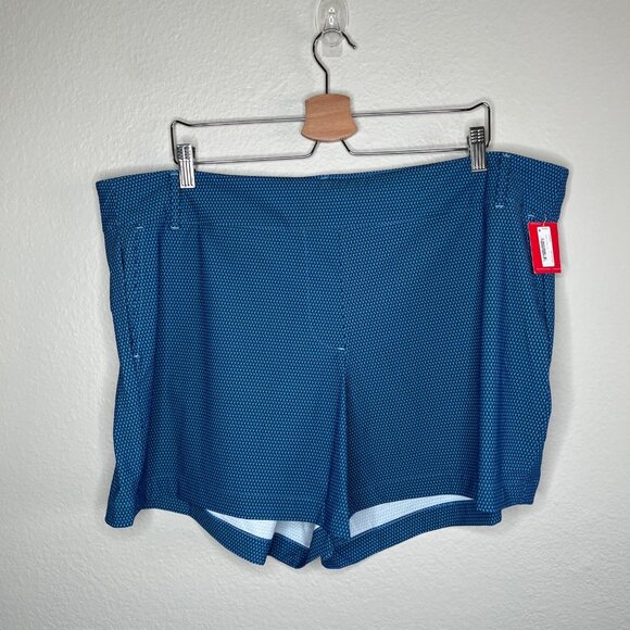 Spanx Sunshine Solutions 6'" Geo Scape Blue Shorts Plus Size  3X - Picture 2 of 10